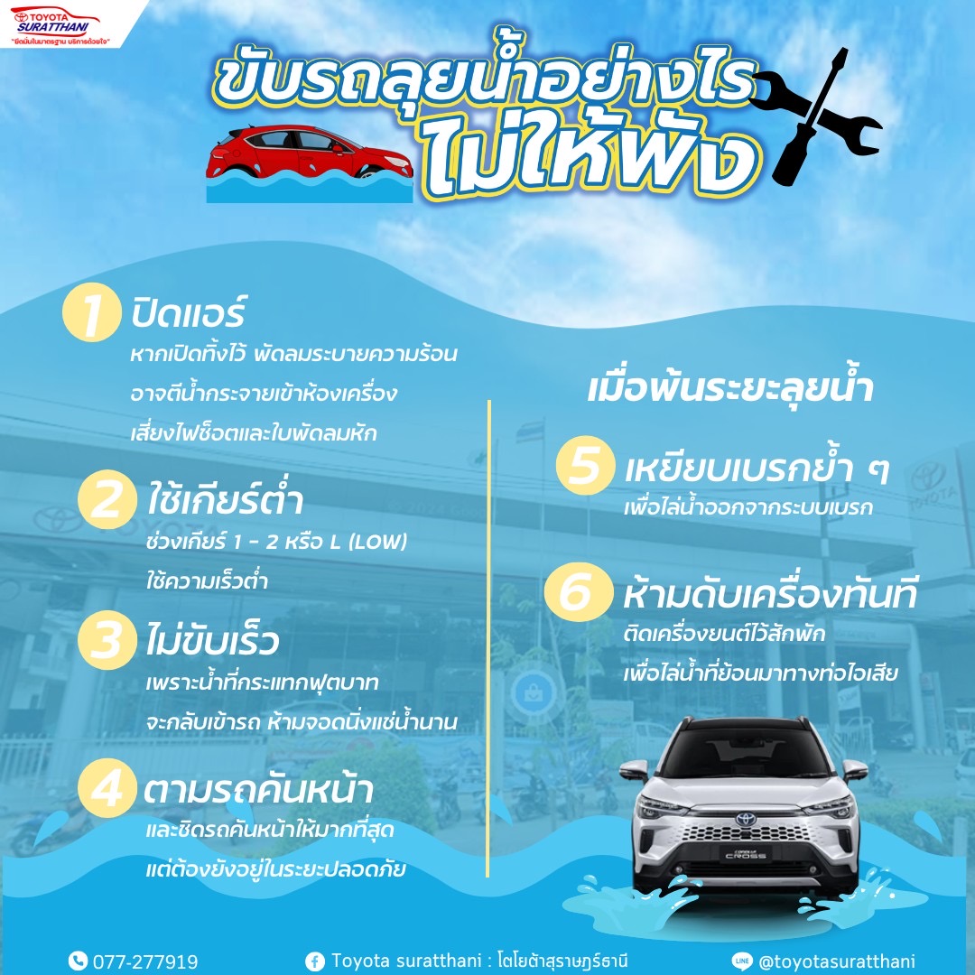 ขับรถลุยน้ำอย่างไร ไม่ให้พัง